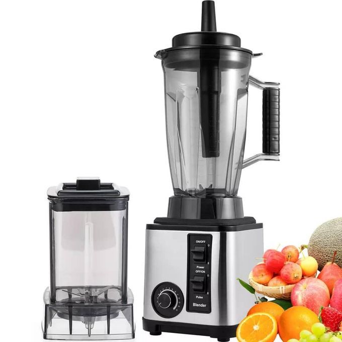 2.5 Liters Heavy Duty Electric Plastic Commercial Blender With Big And Small Jar-Multicolour  thumbnail 2