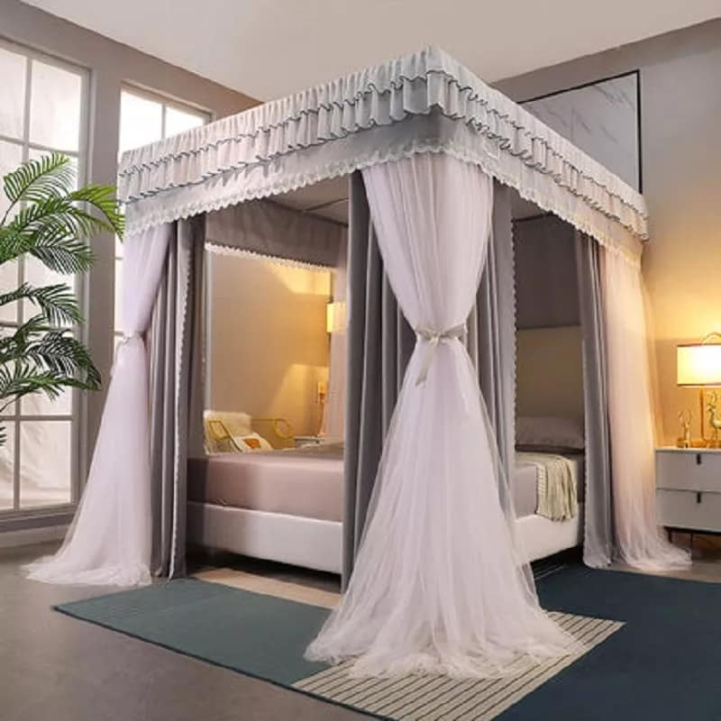 RoyalCanopy Deluxe 4-Post Mosquito Net – Full Enclosure