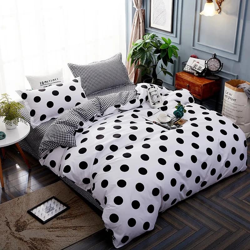 LuxeDots 6-Piece Cotton Duvet Cover Set – Polka Dot Edition