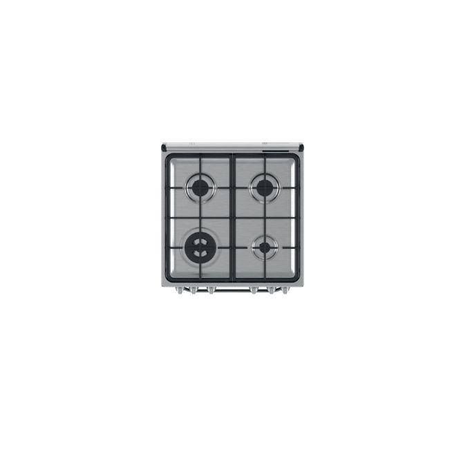Ariston 60/60cms Cooker With 4 Gas Burners Gas Oven And Grill AS67G1MCX- Inox (1YR WRTY) thumbnail 3