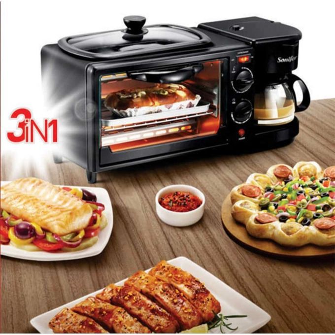 Sonifer 3 In 1 Breakfast Maker With Toast Oven  thumbnail 3