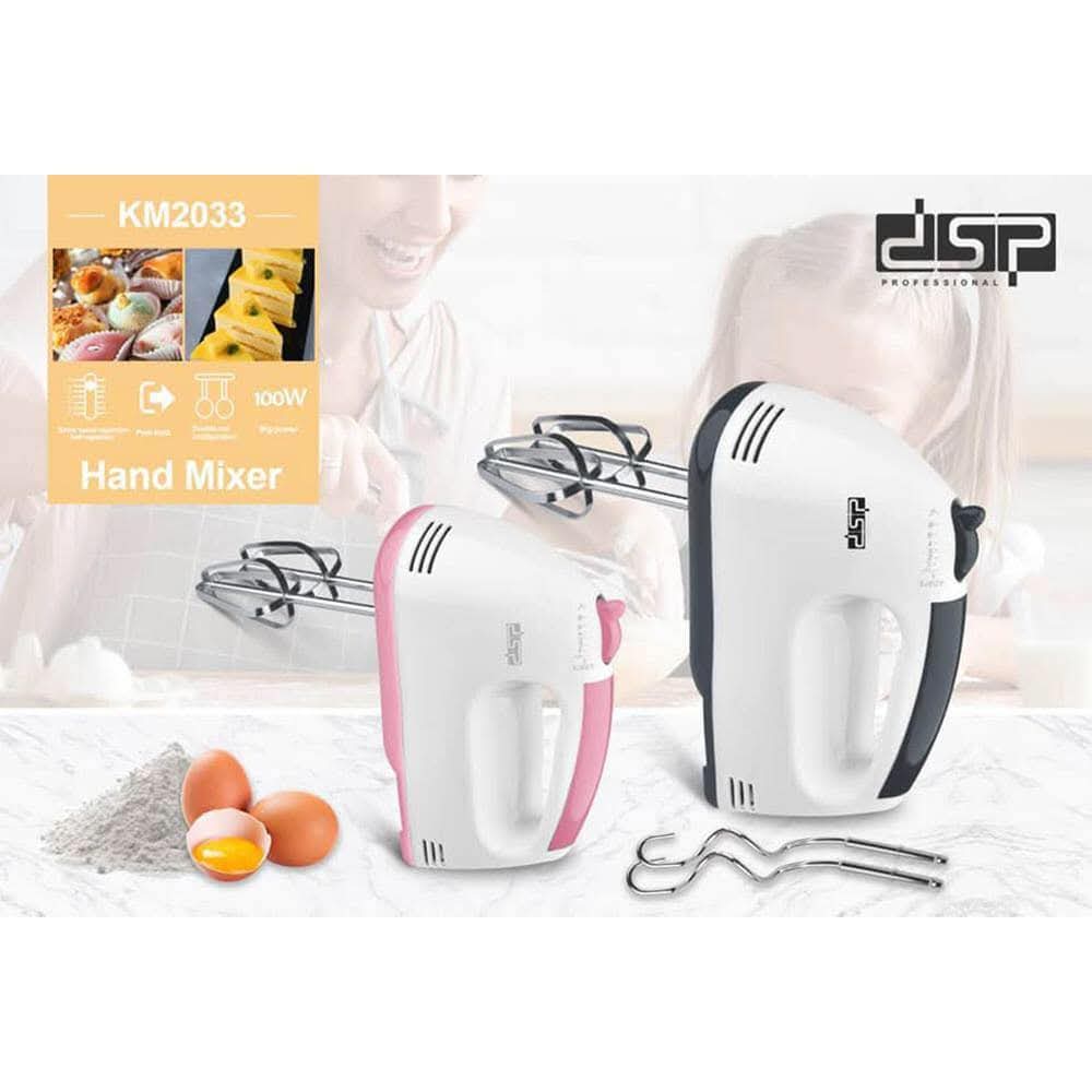  KM2033 100W Hand Mixer with 7 Speed Settings – Includes Beaters & Dough Hooks thumbnail 2