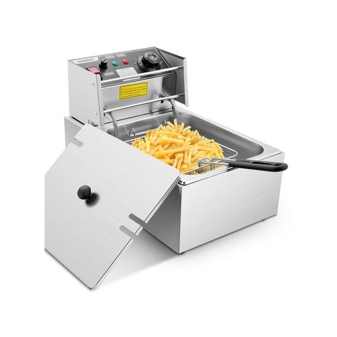Pixel 6 Litres Commercial Deep Fryer Stainless Steel - Silver(1 YR WRTY)  thumbnail 3
