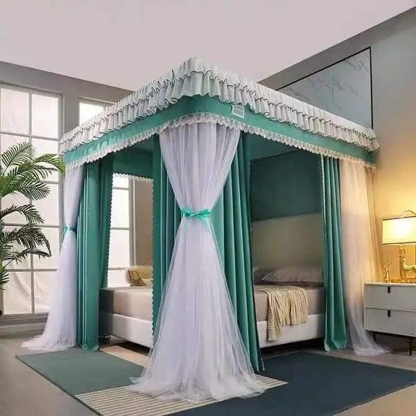 Yameisi Deluxe Four-Poster Mosquito Net – Emerald Green