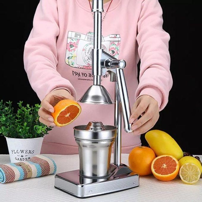Manual Juicer Hand Press Professional Citrus Juicer Countertop Metal Orange Lemon Pomegranate Squeezer For Home Restaurant Use Colours And Designs Vary -Multicolours  thumbnail 4