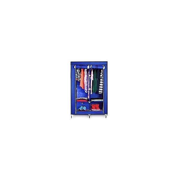 Wooden Frame Wardrobe- Blue  thumbnail 3
