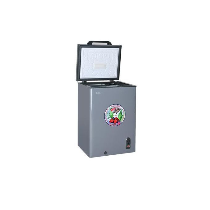 SPJ 130L Deep Freezer / Chest Freezer – Energy Saving, Low Noise, Fast Freezing, Lockable Lid – Grey thumbnail 3