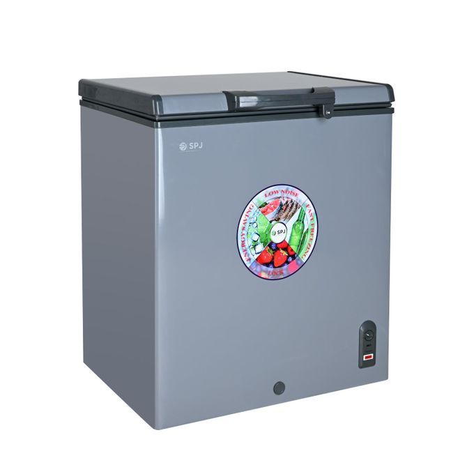 SPJ 210L Deep Freezer / Chest Freezer – Energy Saving, Low Noise, Fast Freezing, Lockable Lid – Grey