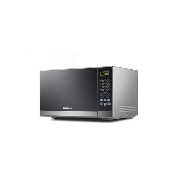 Hisense Digital Microwave Oven With Door Mirror, 20 Litre - Silver