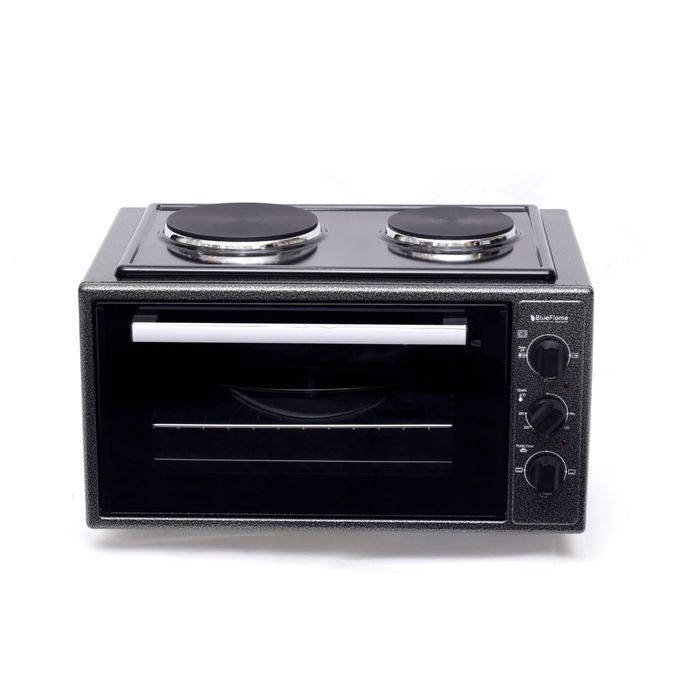 Blueflame 35 Liters Electric Mini Oven With Two Hot Plates / Hobs - Inox (5YRs WRTY)  thumbnail 3