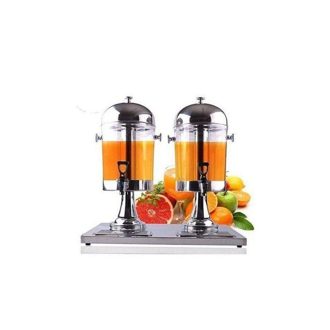 Double Tank Water Jug, Juice Dispenser Can- Silver