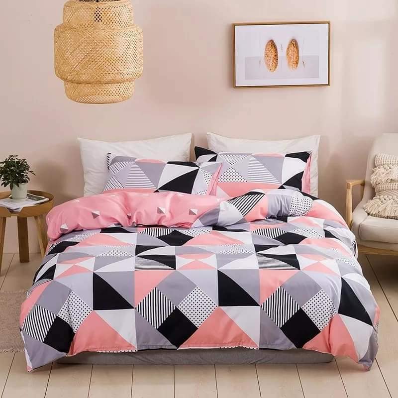 Geometric Cotton Blend Duvet Cover Set – 5 Pieces
