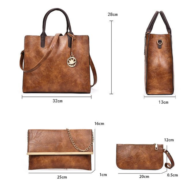 3in1 High Quality Women's Fashion Handbags Wallets Top-Handle Bags  thumbnail 4