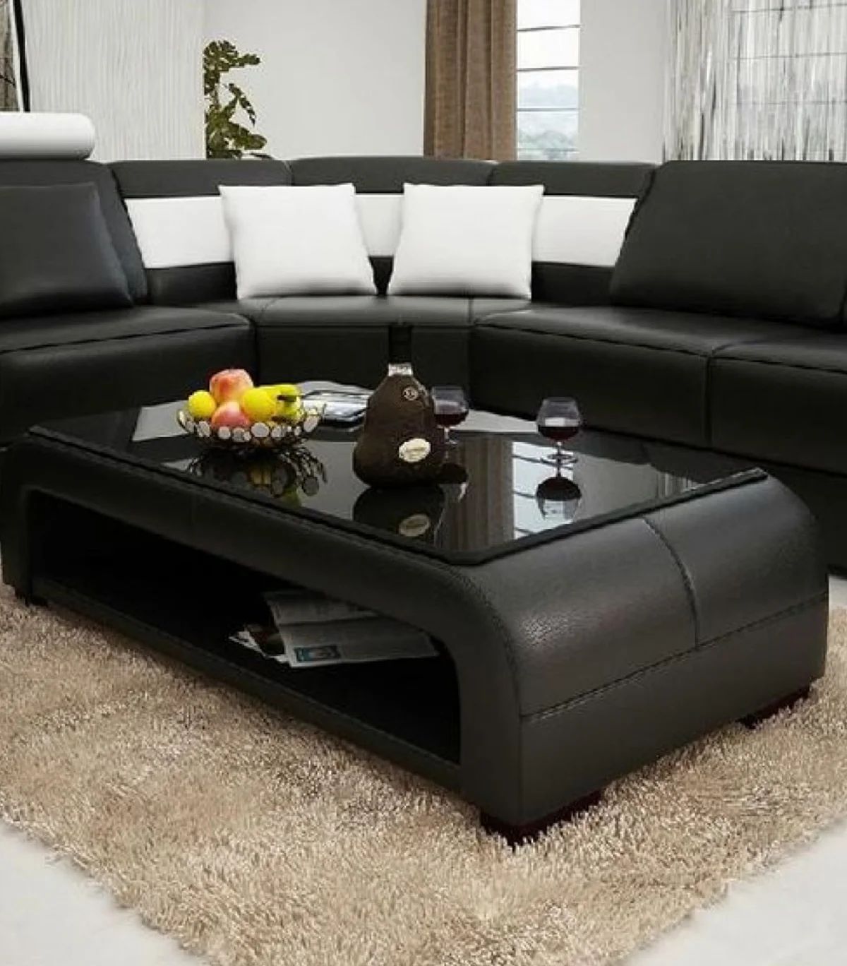 Alim Nave leather Center Table