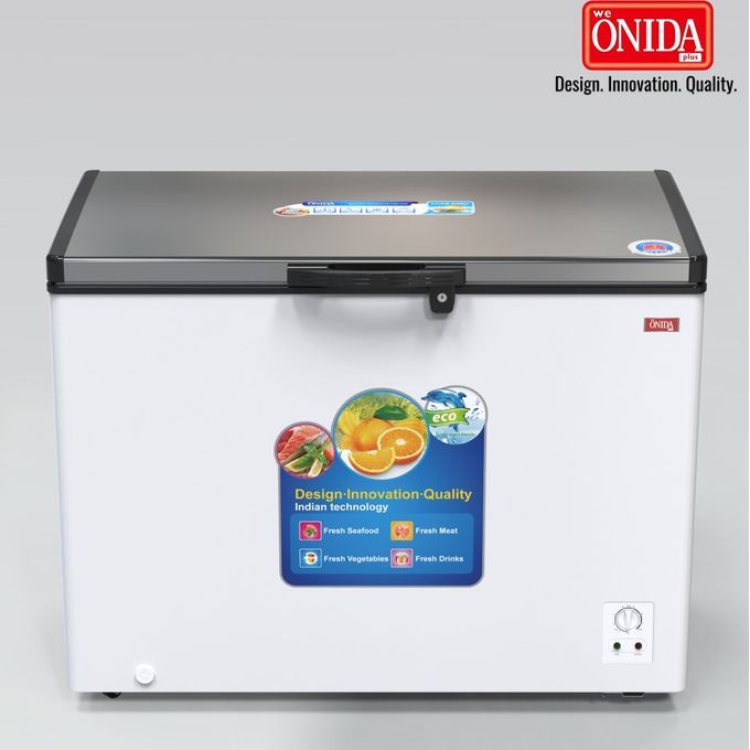 Onida Plus 420L Chest/ Deep Freezer – White & DAUL GREY (2YRs WRTY) 