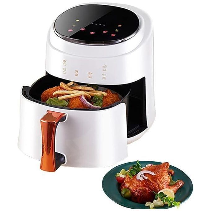 SILVER CREST 8 Liters Fast Frying Airfryer With Lcd Touch Control And A Dynamic Design-White/Black  thumbnail 3