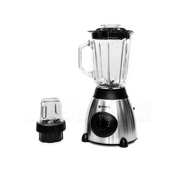 Hoffmans 1.5L Juice Blender 2 In 1 Glass With Ice Krusher - Silver  thumbnail 2