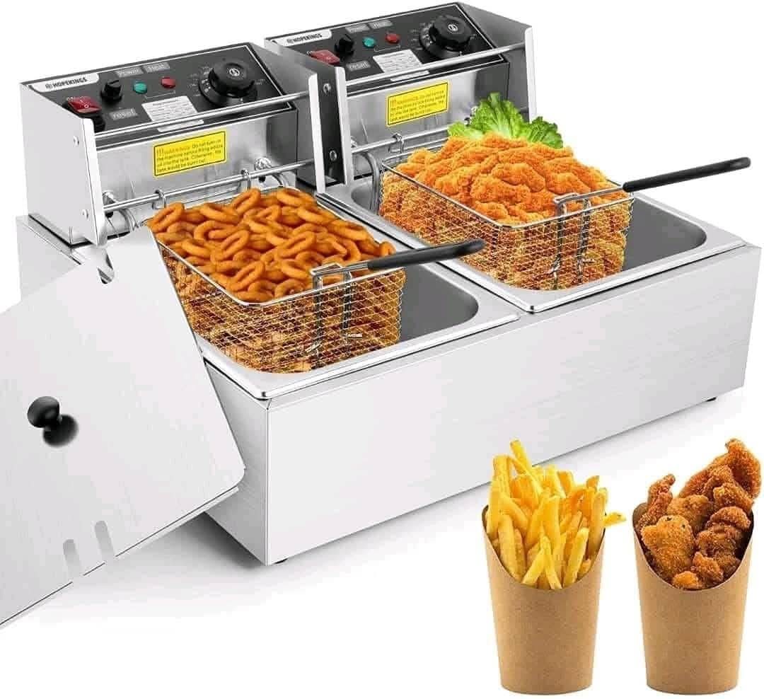 ROYALCHEF Commercial Double Tank Deep Fryer