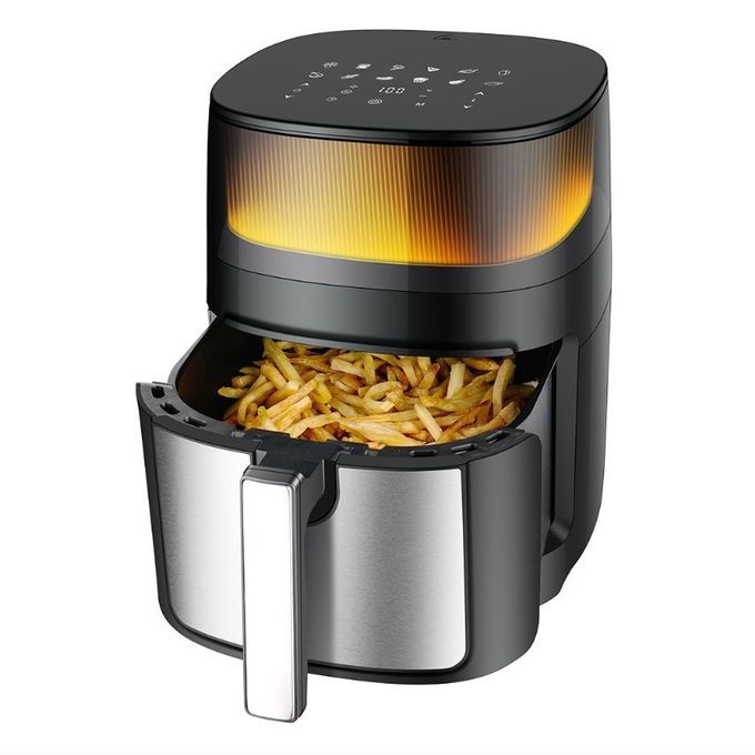  SPJ 10L Air Fryer With 8 In 1 Programmable 1500W Oil Free LED Touch Screen With Auto Shut Off Thermostat - Black 
