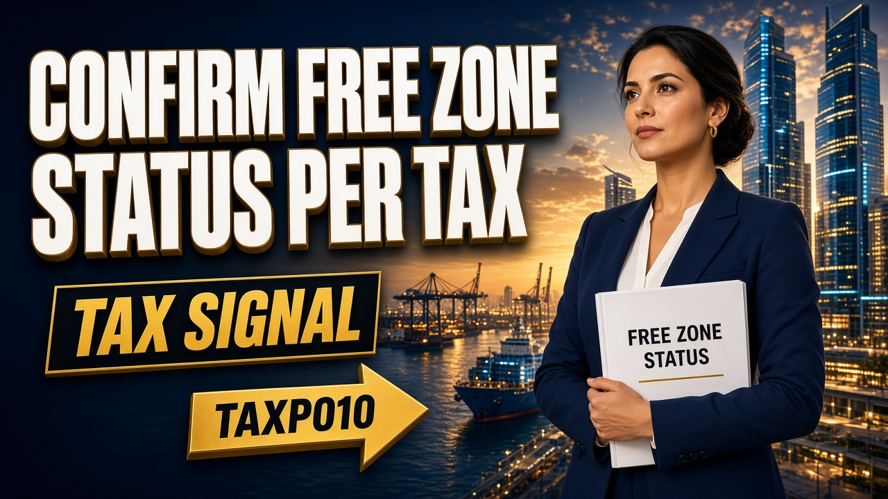 Cover image: FTA TAXP010: Confirm Free Zone Status Per Tax