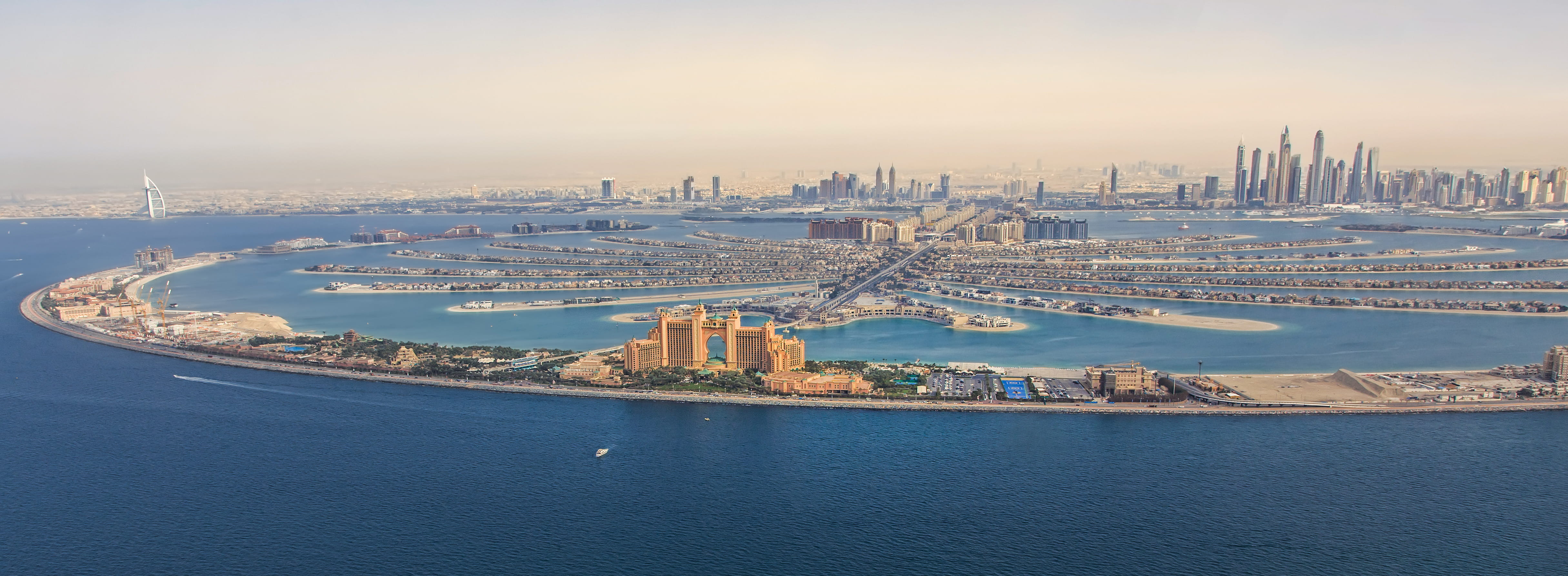 Dubai waterfront hospitality skyline from a Government of Dubai Media Office hotel-development briefing