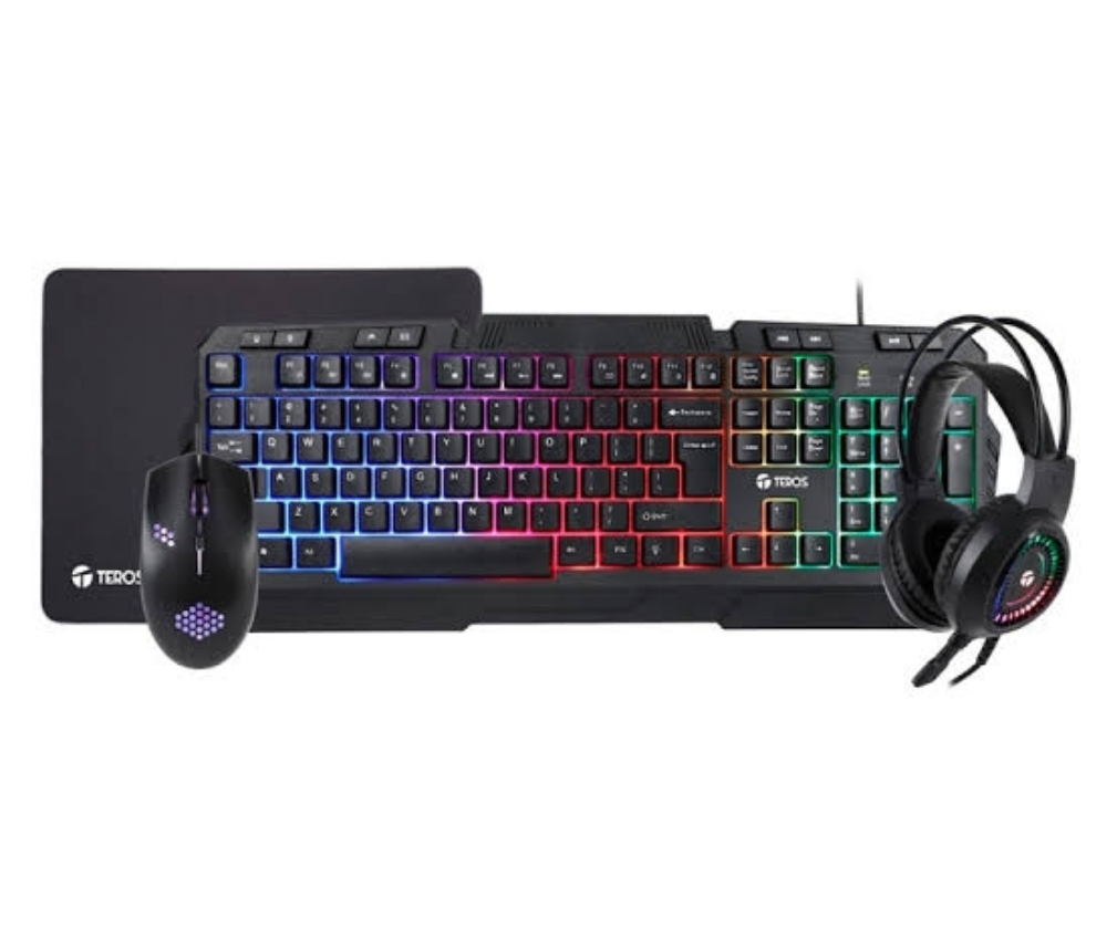 KIT GAMER 4 EN 1, TEROS TE-4063N, TECLADO/MOUSE/HEADSET/PADMOUSE