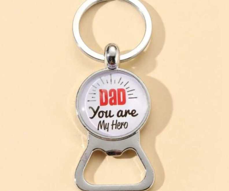 Dad you are my hero keychain