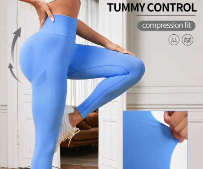 Basic Women's Blue Sport Leggings