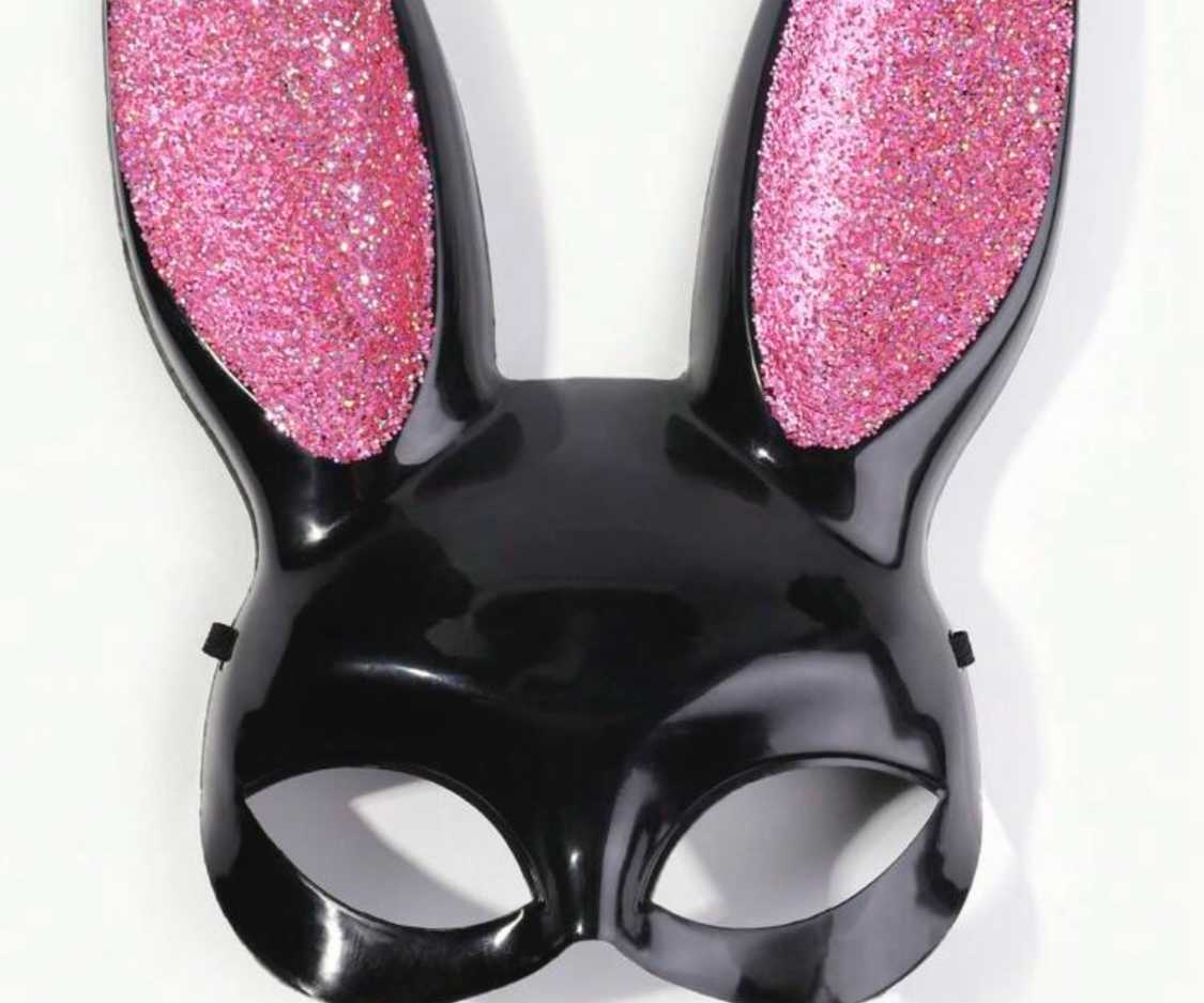 Glittering Bunny Ear Mask