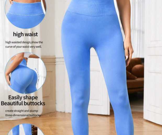 Basic Women's Blue Sport Leggings