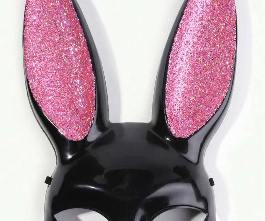 Glittering Bunny Ear Mask