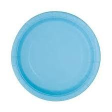 9" Baby Blue Paper Plates-8ct