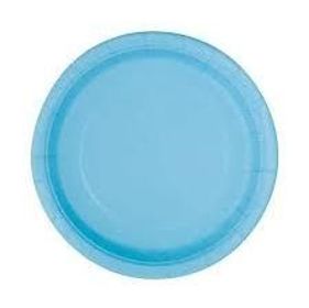 9" Baby Blue Paper Plates-8ct