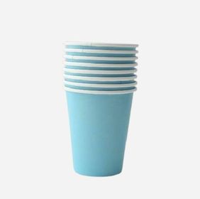 Baby Blue Paper Cups 9oz-8ct