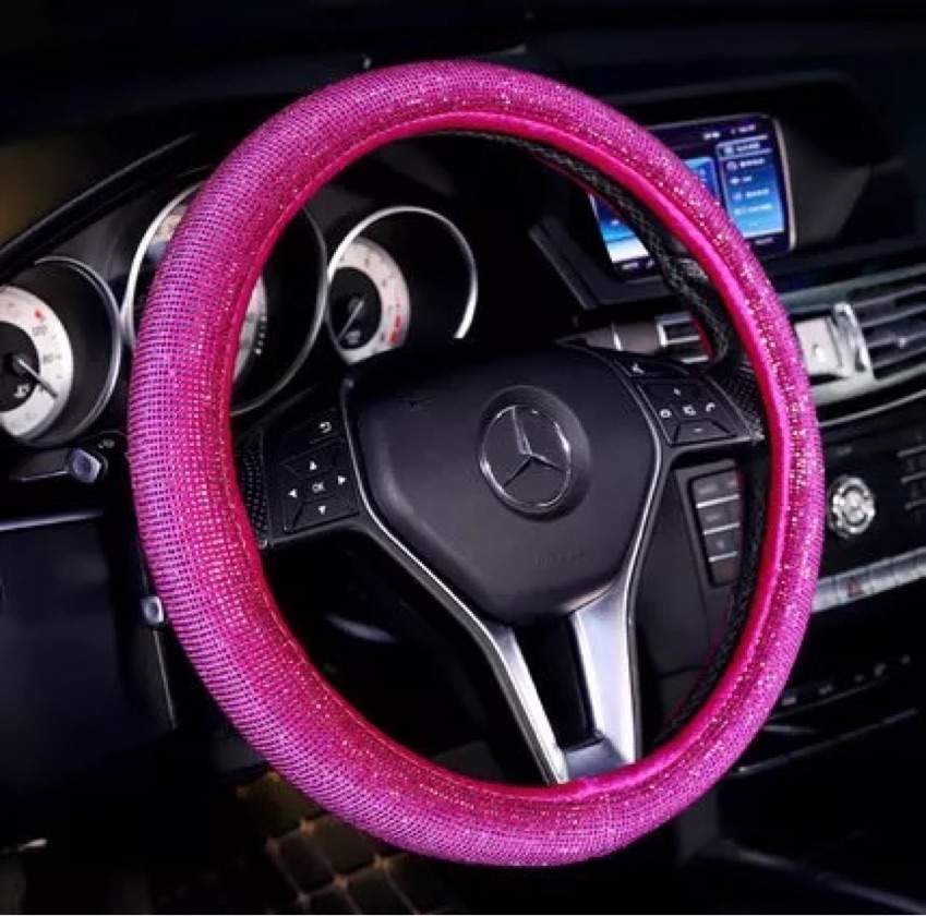 Fuchsia steering wheel cover 