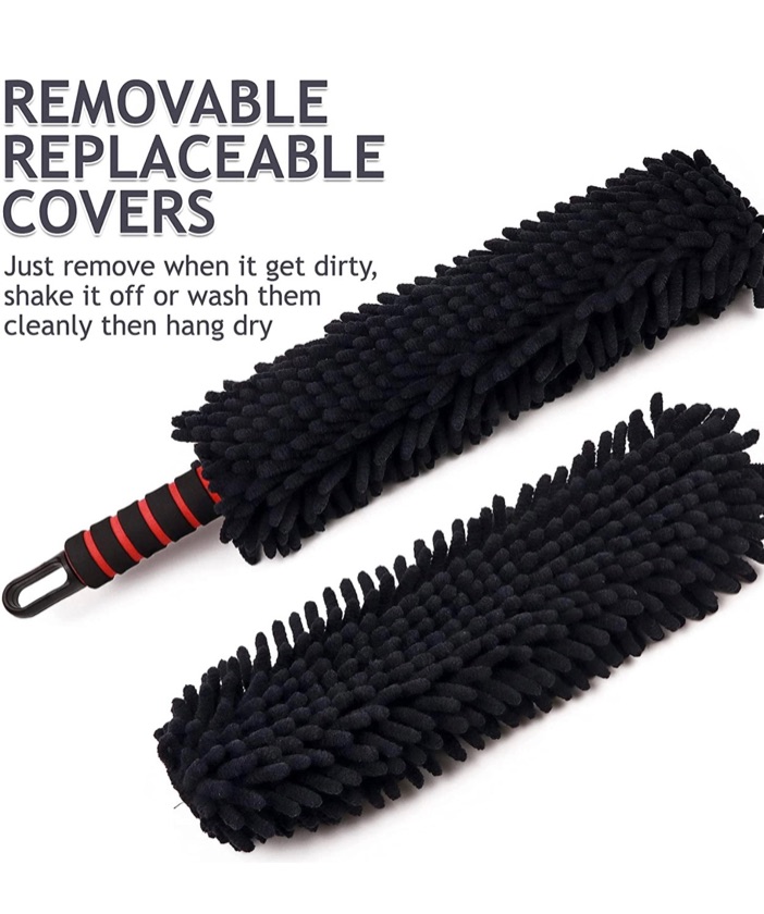 Microfiber wheel and rim brush set