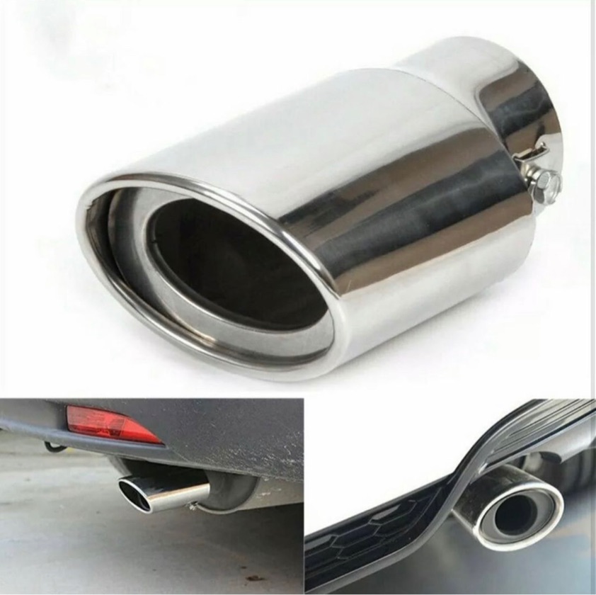 Chrome, stainless steel exhaust tip