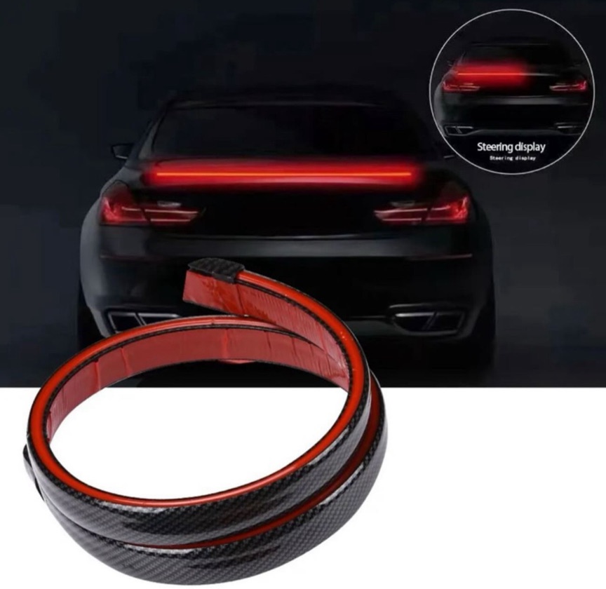 Rear Carbon fiber LED rear spoiler lip kit