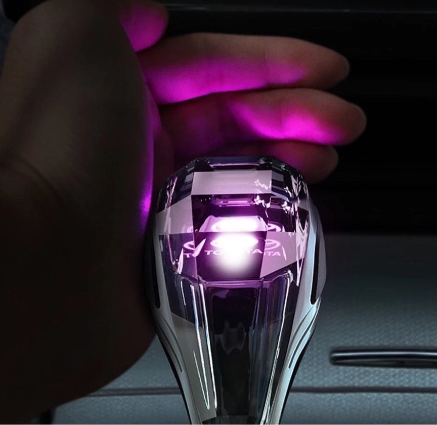 LED crystal gear shifter knob 