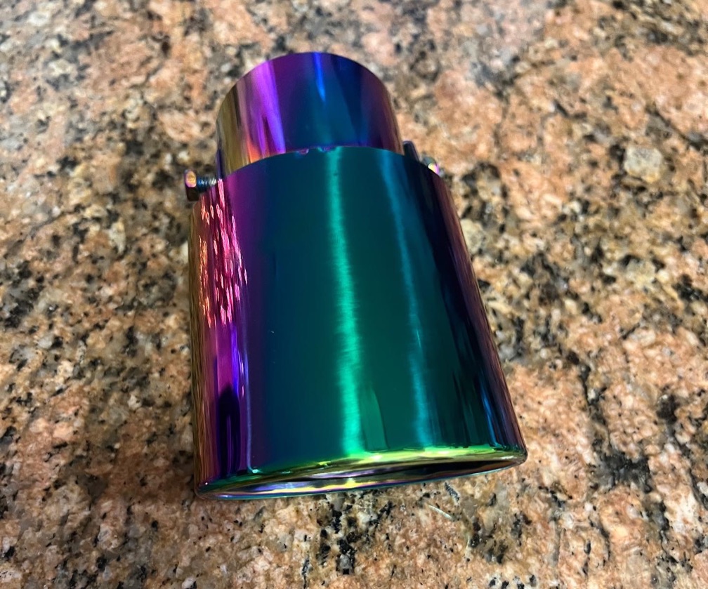 Neo chrome muffler exhaust tip 