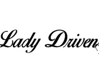 Lady driven car sticker