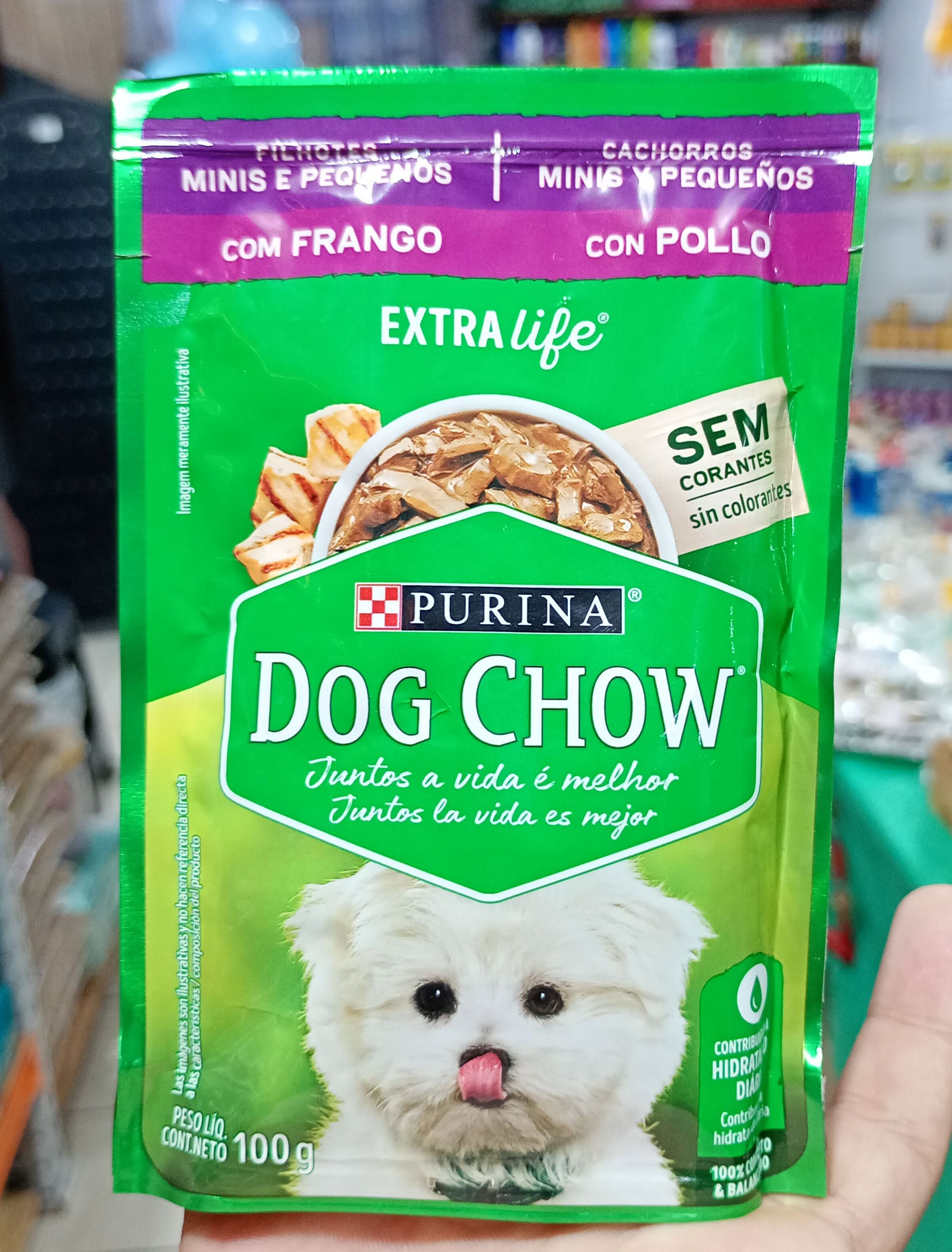 Ração úmida dog Chow filhotes minis e pequenos 