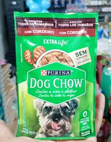 Ração úmida dog Chow adultos todos os tamanhos carneiro 100g