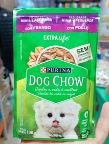 Ração úmida dog Chow filhotes minis e pequenos 