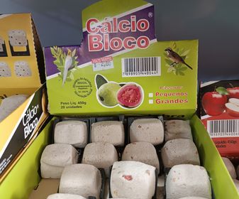 Cálcio blocos sabor goiaba passaros pequenos e grandes 