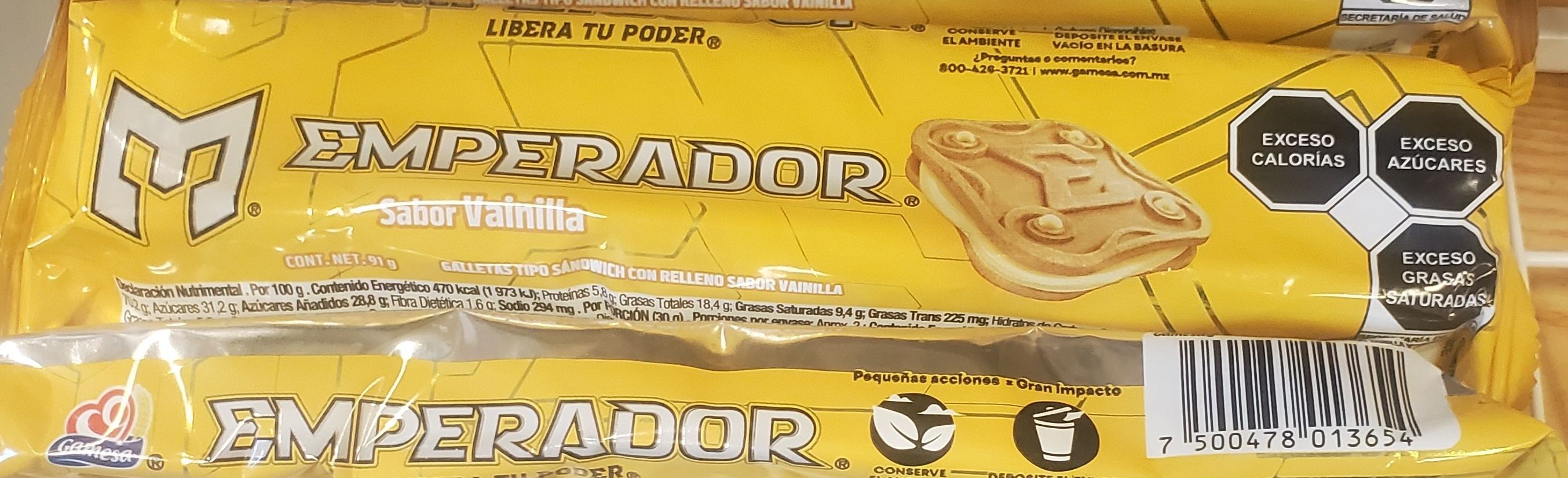 Emperador Galleta Vainilla 91g