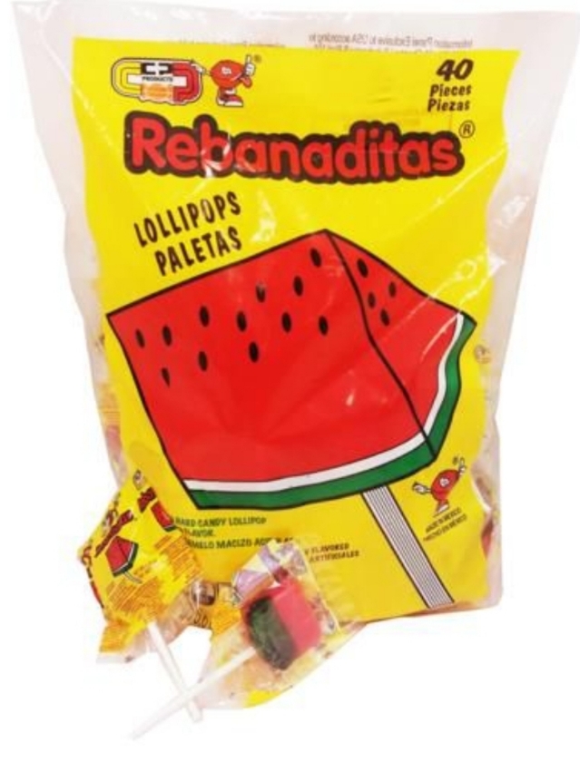 Candy Pop Rebanaditas de sandia sin chile 40pc