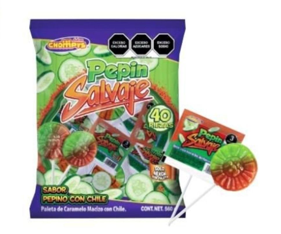 Chompys Paleta Pepin Salvaje 40pc