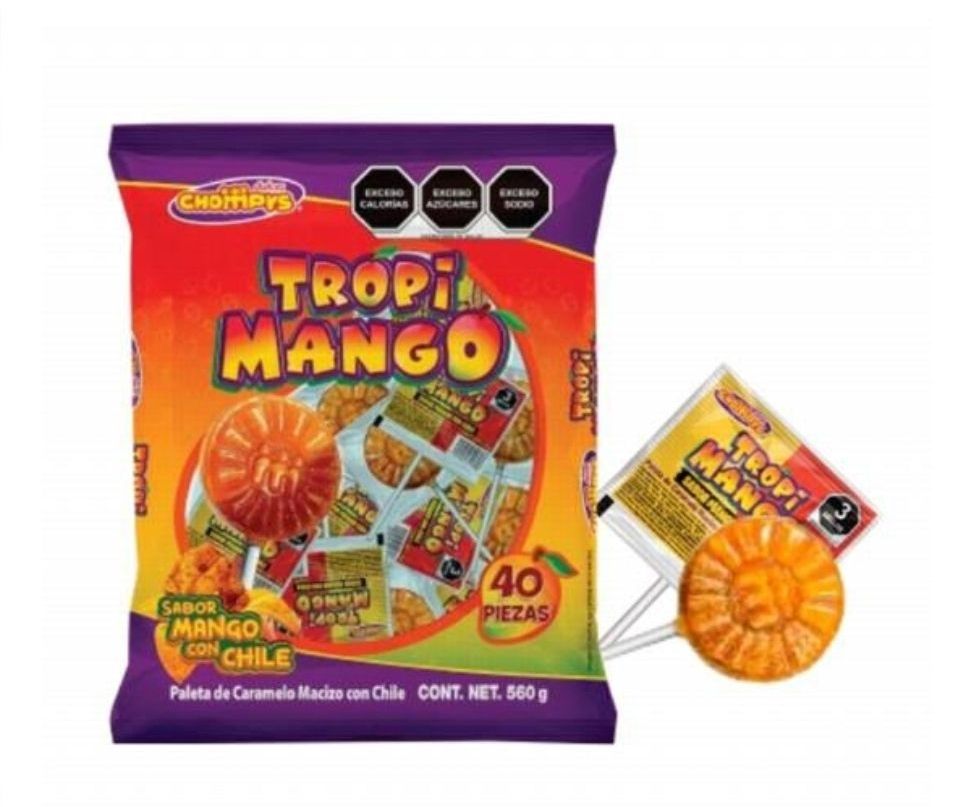 Chompys Paleta Tropi Mango 40pc