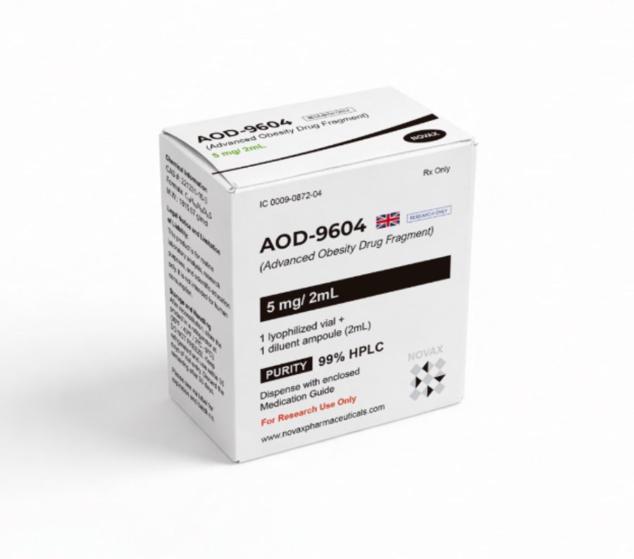 AOD-9604 (5mg/2ml + Água Bac) Novax Pharmaceuticals